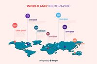 World map professional infographic | Premium Vector #Freepik #vector #infographic #business #abstract #technology