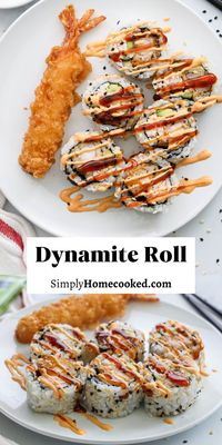 This delicious Dynamite Roll is bursting with amazing textures and flavors. You are going to love how easy it is to make this tasty sushi roll that’s creamy and crunchy, and has plenty of salty, tangy, umami ingredients.