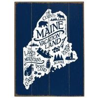 Maine Vacationland Wood Sign