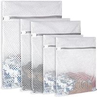 5Pcs Durable Honeycomb Mesh Laundry Bags for Delicates,Travel Organization Bag for Clothes,Jeans,Bath Towels,Bed Sheets (1X-Large 20 x 24 Inches,2 Large 16 x 20 Inches, 2 Medium 12 x 16 Inches)