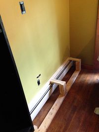 Saved for the idea of how to keep the heat flowing from baseboards (to use below bathroom cubbie shelves)