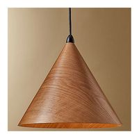 The Designer Wood WCP-L LED Pendant by LumenArt has a clean and contemporary design that pairs well with a range of spaces and decor styles. Simply suspended, this pendant has a wide, conical-shaped shade that is made from real wood veneer and shapes an even layer of energy-efficient light downwards. A balanced blend of form and function, the minimalistic silhouette of this design allows the beauty of the materials that compose it to shine. Shape: Cone. Color: Brown.  Finish: Satin Nickel