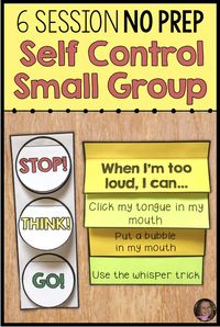 This self control small group includes 6 no prep lesson plans, 2 bonus activities and a survey to measure growth and collect data. Students will learn how to use impulse control strategies such as controlling your words, body and feelings. This small group is great for impulsive students, or kids who have ADHD, and is the perfect addition to your school counseling small groups!