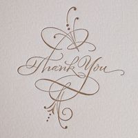 PG342-THANK YOU CALLIGRAPHY...: