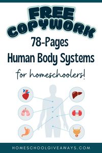 Grab these free copywork pages on anatomy for your homeschoolers. Perfect for supplementing science lessons, language arts skills, handwriting practice or anatomy lessons.