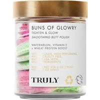 Give your tush an extra push with Truly's Buns Of Glowry Tighten & Glow Smoothing Butt Polish. Its two key ingredients are wheat protein and watermelon extract. Wheat protein's film-forming properties will increases firmness of the skin, while minimizing the appearance of fine lines and cellulite.* Amino-rich watermelon extract will intensely hydrate and plump your skin - leaving you with a firm derriere that glows. In the shower or bath, take a small amount of Buns Of Glowry, mix with water to