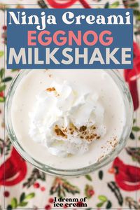 Learn how simple it is to make a delicious eggnog milkshake in your Ninja Creami machine! Basic ingredients transform into a rich and creamy holiday treat that's perfect for Christmas time!