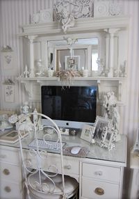 antique fireplace surround as a wall hanging