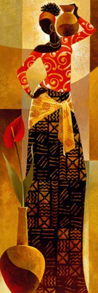 The word for beauty in Swahili is Bahiya. This elegant print measures 12"x36", and is signed in pencil by the artist.