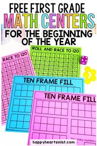 At the beginning of the year, it is important to teach and practice procedures for math centers before jumping into rotations and groups! I'm sharing my favorite tips for setting up and launching math rotations in your elementary classroom! I share my step-by-step process for starting math centers in 1st grade! You can also grab some free beginning of the year math games and a guided math workshop lesson planning binder with schedules, center organization, lesson planning templates, and more!