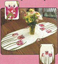 Time for Tulips applique quilt pattern by Quilted Garden Designs for Checkers | eBay