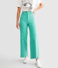 Billabong Free Fall Corduroy Wide Leg Straight Pant - Green 30/29, Women's Brightlagoon High rise Stretch fabric Inseam measures 29 Straight through the hip and thigh 22 frayed bottom opening. 98% Cotton 2% Elastane. Machine wash cold. Do not bleach. Tumble dry low. Iron low. Do not dry clean.. WOMEN'S BOTTOMS SIZE CONVERSION CHART Waist (size) 22 23 24 25 26 27 28 29 30 31 32 33 34 36 38 Juniors - 00 0 1 3 5 7 9 11 13 15 - - - - US - - 00 0 2 4 6 8 10 12 14 16 18 20 22 S/M/L Sizing - XXS XS S S