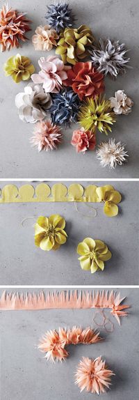 DIY Fabric Flowers- I feel like this is something you would be good at/we could do at cadhay! @day2972