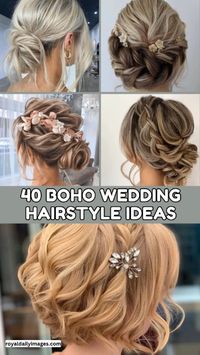 Elevate your bridal style with these 40 chic boho wedding hairstyles. Explore a world of braids, messy updos, and natural elegance in this ultimate wedding hair inspiration.