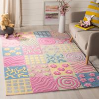 Brighten up your little one's bedroom or playroom space with this fun and lively children's area rug. Make cold tile, wood or linoleum floors more inviting for playtime with this warm and soft wool area rug.