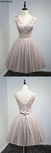 $138, Vintage Dusty Pink V-neck Short Prom Homecoming Dress With Beading #MDS17111 at SheProm. #SheProm is an online store with thousands of dresses, range from Prom,Homecoming,Party,Graduation,Pink,A Line Dresses,Short Dresses,Customizable Dresses and so on. Not only selling formal dresses, more and more trendy dress styles will be updated daily to our store. With low price and high quality guaranteed, you will definitely like shopping from us. Shop now to get $10 off!