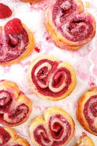 Vegan Raspberry Puff Pastry Hearts