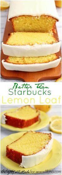 Si te gusta Starbucks limón Pan, entonces te encantará este húmedo, delicioso pastel de limón! Este fácil de hacer la receta, se carga con un delicioso sabor a limón, y cubierto con un glaseado de limón increíble.