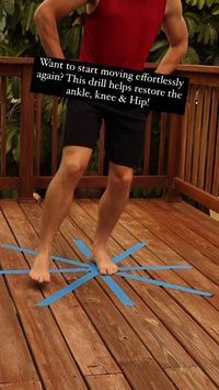 One of my favorite rehab exercises. Star balance drill is a great movement that can help a variety of hip, knee, and ankle issues! The tape is not necessary, but serves as a great visual aid for the directions that you should reach with the floating foot. #ExerciseMotivation #FitnessJourney #WorkoutInspiration #FitnessGoals #FitnessLifestyle #FitLife #FitnessTips