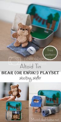 More Like Home: Ewok/Bear Cave Altoid Tin Playset (perfect stocking stuffer!)