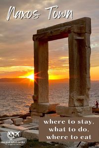 A Detailed Guide to Naxos Town (Chora) | The main town of the Greek isle of Naxos, also called Naxos Chora, Naxos Town is a great place to spend a couple days. It's got beaches, history, architecture, great food & cocktails, & many day trip options...things to do in Naxos Town, a day or two in Naxos, Cyclades itinerary ideas, Greek island itinerary! #naxos #greece #greekislands