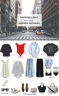 What to pack for a mini summer Vacation | Summer Outfit Ideas | What to Wear in Summer | Summer Packing list | Summer Outfits Ideas | Packing Light | Capsule Wardrobe | travel wardrobe | Summer travel wardrobe | travel capsule | Carry-on only | Pack in a carryon | livelovesara