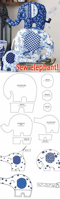 Elephantastic!  How to Sew an Elephant? http://www.handmadiya.com/2015/05/elephantastic-how-to-make-elephants.html