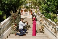 Romantic summer winery proposal in Oregon. Photo by Brooks and Pine #oregonengagementphotoshoot #elopementphotographer #destinationelopementgphotographer #weddingphotographer #wineryweddingphotographer #engagementphotographer #brooksandpine