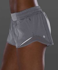 Lululemon Hotty Hot Short II *2.5" - Hype Stripe Raceway Grey White / Raceway Grey - lulu fanatics