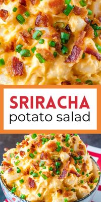 This zesty Bacon Sriracha Potato Salad will spice up your Spring and Summer barbecues, picnics, and parties! This feisty side dish is loaded with flavor and always a hit everywhere we bring it. Go mild or turn up the heat with extra hot sauce! Paleo + Gluten-Free friendly.