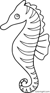 56 free printable Seahorse coloring pages in vector format, easy to print from any device and automatically fit any paper… | Denizatları, Boyama sayfaları, Clip art