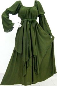 Amazon.com: GREEN DRESS PEASANT LAYER RENAISSANCE - FITS (ONE SIZE) - L XL 1X 2X - G803G LOTUSTRADERS: Clothing