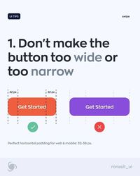 4 Rules to Create The Perfect Button Credit: ronasit_ui

#button #ui #uidesigning #ux #uxdesign #uxdesigning #tipsfordesigner #userinterface