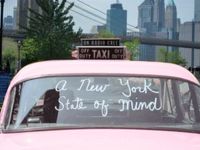 car new york pink taxi