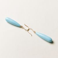 Turquoise drop earrings in 14K gold