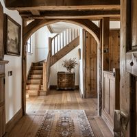 Picture a hallway that captures the essence of timeless English style and radiates with personality. Infuse your foyer with warmth and character, creating an inviting traditional welcome. Visit our blog to uncover the secrets of effortless rustic refinement.