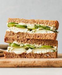 Creamy Crunchy Dill Pickle Sandwich • Heartbeet Kitchen