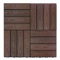 Naturale Composite 12" x 12" Interlocking Deck Tiles in California Redwood