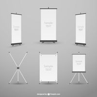 Roll-up vector mockup template. Download this vector at freepik.com now! #Freepik #freevector #template #mockup