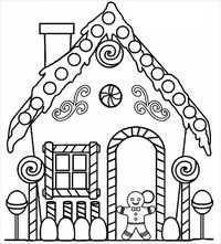 download gingerbread house stencil template