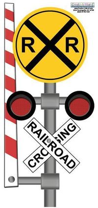 Rail Road Sign Wall Decal