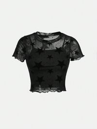 Black Casual Collar   Colorblock,Geometric,All Over Print  Embellished Slight Stretch  Teen Girls Clothing