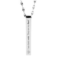 Silver "They are My Heart" Vertical Bar Necklace 18-20"– Think Goodness