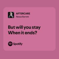 AFTERCARE - Nessa Barrett // Lyrics