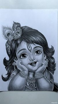 #rtmaniac #krishna #portrait #drawing #krishnasketch