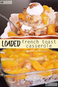 French Toast Casserole with Fruit is the perfect breakfast for a big crowd. - The Kreative Life