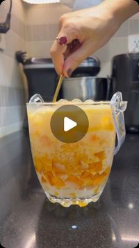 Sidra Thul Muntaha on Instagram: "Chilled mango sago 😍 Saw this on internet all this summer & i knew this is gonna be a winner. There is no hard rules for quantities of ingredients, add as much as you like 

Happy mango days 🥭 

#mango #drink #summer #cool #dessert #ice #yummy"