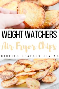 These Weight Watchers air fryer chips are the perfect easy snack recipe. Try out this healthy potato chip recipe for yourself!