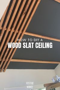 It's time to stop neglecting those ceilings friends! This DIY Wood Slat Ceiling Tutorial turned out so beautiful and is in the running for the top ceiling design ideas try! #woodslatceiling #ceilingdesignideas