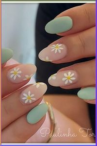 summer pastel nails, easy flower nail designs for summer, summer nails, summer nails 2024, cute flower nail design, easy nail tutorial  sponsored post tiktok:@annabuscarino